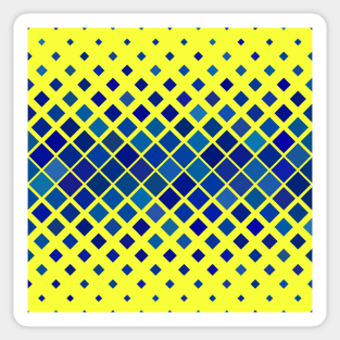 Yellow and Blue Diamond Pattern for Down Syndrome Awareness Sticker